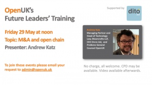 M&A and OpenChain – An OpenUK’s Future Leaders training session