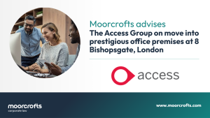 Moorcrofts advises The Access Group on move into prestigious office premises at 8 Bishopsgate, London