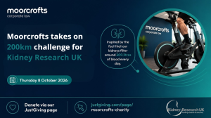 Moorcrofts takes on 200km cycling challenge for Kidney Research UK